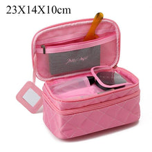 Load image into Gallery viewer, Large Cosmetic Bag Women Waterproof Double Layer Travel Organizer Makeup Bag Toiletry Pouch
