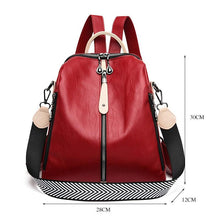 Load image into Gallery viewer, Fashion Women Soft Leather Backpack High Quality Travel Back Pack School Bag
