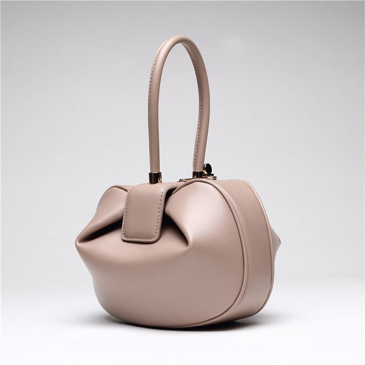 Genuine Leather Luxury Dumplings Handbag