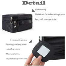 Load image into Gallery viewer, Makeup Bag Women Double-Layer Large-Travel Organizer Cosmetic Bags Waterproof Nylon Wash Toiletry Case
