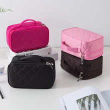 Load image into Gallery viewer, Makeup Bag Women Double-Layer Large-Travel Organizer Cosmetic Bags Waterproof Nylon Wash Toiletry Case
