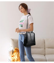 Load image into Gallery viewer, Fashion Large School Bags Women Leather Backpack Travel Shoulder Bag  for Teenage Girl
