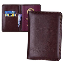 Load image into Gallery viewer, Casual Passport Covers PU Leather Travel Accessories ID Bank Credit Card Bag Documents Passport Holder Wallets
