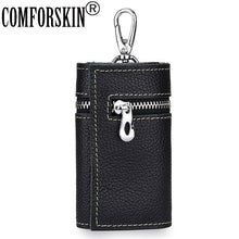 Load image into Gallery viewer, Cowhide Leather Multi-function Key Wallet Housekeeper Key Holders
