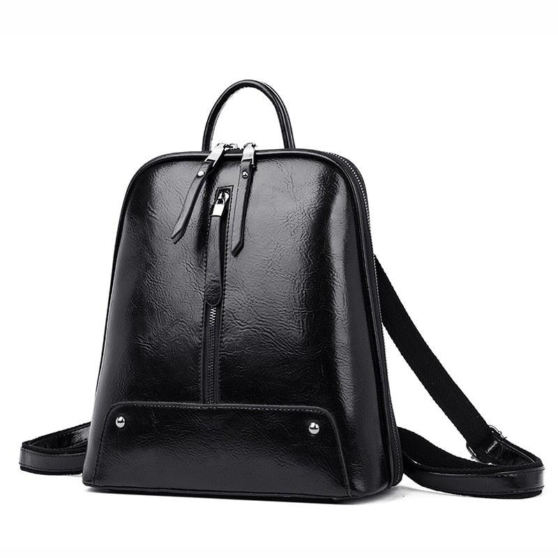 Fashion Large School Bags Women Leather Backpack Travel Shoulder Bag  for Teenage Girl