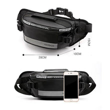 Load image into Gallery viewer, Outdoor Anti-Theft Waist Bag Men  Reflective Run Fanny Pack Waterproof Cell Phone Bag Travel Belt Bag
