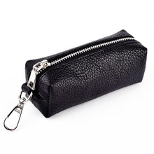 Load image into Gallery viewer, Genuine Leather Car Key Holder Keychain Housekeeper Bag Zipper Organizer Case EDC Pouch Key Wallet
