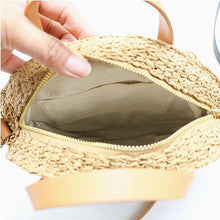 Load image into Gallery viewer, Round Rattan Woven Summer Bag
