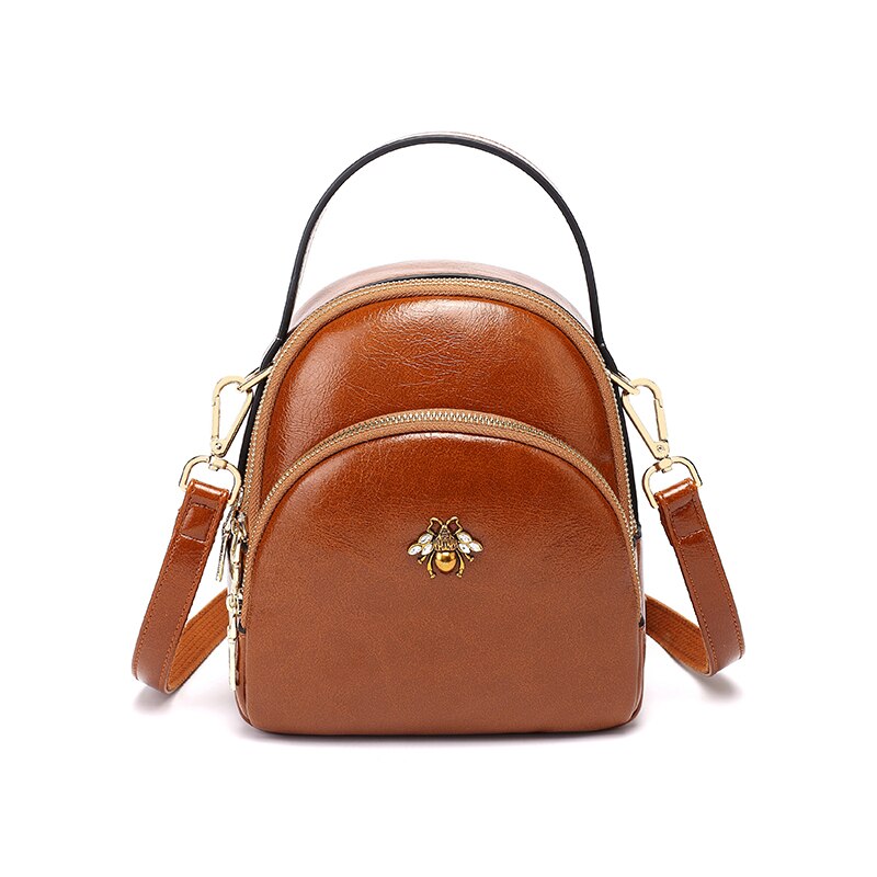 Exotic Wax Leather Casual Bag