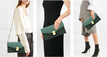 Load image into Gallery viewer, Green Leather Shoulder Bag
