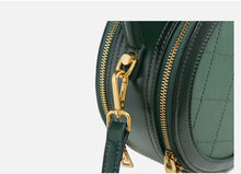 Load image into Gallery viewer, Round Leather Satchel Crossbody Bag
