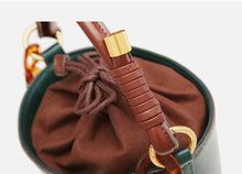 Load image into Gallery viewer, Leather Bucket Bag Crossbody Bag
