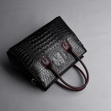 Load image into Gallery viewer, Genuine Leather Women Crocodile Luxury Handbags Designer Crossbody Bags Retro Tote Purse
