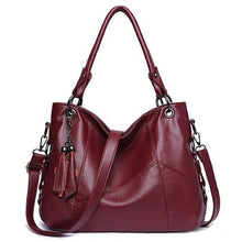 Load image into Gallery viewer, High Quality Soft Leather Tassel Luxury Women Handbags Crossbody Bag Tote Purse
