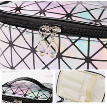 Load image into Gallery viewer, Fashion Laser Travel Make Up Bag Organizer Women Zipper Cosmetic Case Storage Box Portable Makeup Pouch
