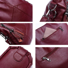 Load image into Gallery viewer, High Quality Soft Leather Tassel Luxury Women Handbags Crossbody Bag Tote Purse
