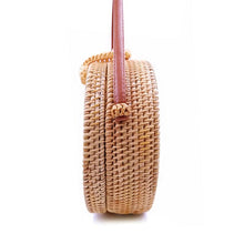 Load image into Gallery viewer, Round Rattan Straw Bag
