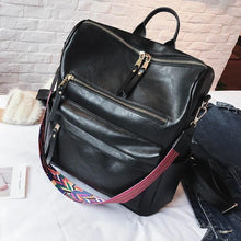 Load image into Gallery viewer, Vintage Vegan Leather Backpack
