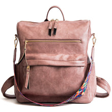 Load image into Gallery viewer, Vintage Vegan Leather Backpack
