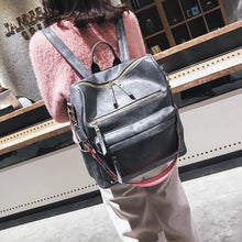 Load image into Gallery viewer, Vintage Vegan Leather Backpack
