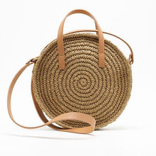 Load image into Gallery viewer, Round Rattan Woven Summer Bag
