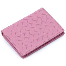 Load image into Gallery viewer, Handmade Soft Sheep Skin Knitting Card Wallets Genuine Leather Brand Business Card Holders
