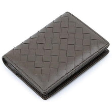 Load image into Gallery viewer, Handmade Soft Sheep Skin Knitting Card Wallets Genuine Leather Brand Business Card Holders
