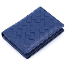 Load image into Gallery viewer, Handmade Soft Sheep Skin Knitting Card Wallets Genuine Leather Brand Business Card Holders
