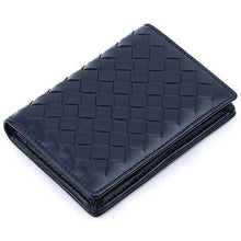 Load image into Gallery viewer, Handmade Soft Sheep Skin Knitting Card Wallets Genuine Leather Brand Business Card Holders
