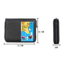 Load image into Gallery viewer, Genuine Leather Unisex RFID Wallet Card Holder Card Case ID Holders
