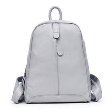 Load image into Gallery viewer, Leather Women Backpacks School bag Teenagers shoulders Bag
