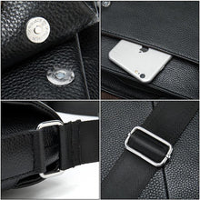 Load image into Gallery viewer, Genuine Leather Men&#39;s Flap messenger bag Shoulder bag crossbody bags
