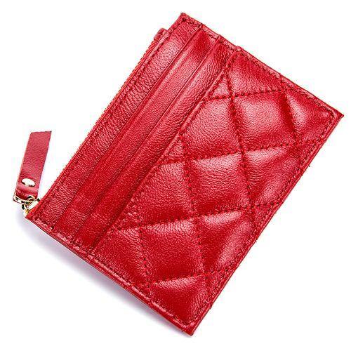 Sheepskin Soft Coin Purses High Quality Multi-function Plaid Style Card Wallets