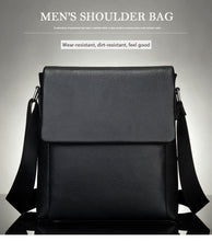 Load image into Gallery viewer, Genuine Leather Men&#39;s Flap messenger bag Shoulder bag crossbody bags
