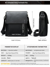 Load image into Gallery viewer, Genuine Leather Men&#39;s Flap messenger bag Shoulder bag crossbody bags
