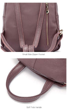 Load image into Gallery viewer, Leather Women Backpack Ladies Travel Bags Preppy Style Schoolbags
