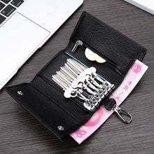 Load image into Gallery viewer, Fashion Genuine Leather Key Wallet Women Keychain Covers Zipper Key Case Bag Men Key Holder Housekeeper Keys Organizer
