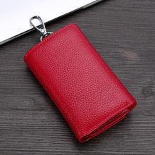 Load image into Gallery viewer, Fashion Genuine Leather Key Wallet Women Keychain Covers Zipper Key Case Bag Men Key Holder Housekeeper Keys Organizer
