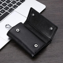 Load image into Gallery viewer, Fashion Genuine Leather Key Wallet Women Keychain Covers Zipper Key Case Bag Men Key Holder Housekeeper Keys Organizer
