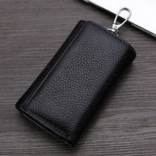 Load image into Gallery viewer, Fashion Genuine Leather Key Wallet Women Keychain Covers Zipper Key Case Bag Men Key Holder Housekeeper Keys Organizer
