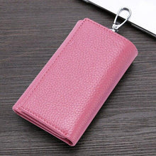 Load image into Gallery viewer, Fashion Genuine Leather Key Wallet Women Keychain Covers Zipper Key Case Bag Men Key Holder Housekeeper Keys Organizer
