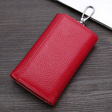 Load image into Gallery viewer, Fashion Genuine Leather Key Wallet Women Keychain Covers Zipper Key Case Bag Men Key Holder Housekeeper Keys Organizer
