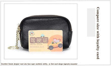 Load image into Gallery viewer, Three Zipper Genuine Leather Key Pouch Coin Purse Mini Purse Multi-function key wallet
