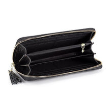 Load image into Gallery viewer, Genuine Leather Long Wallet Fashion Simple Elephant Zipper Purse
