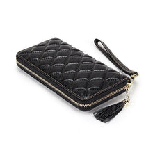 Load image into Gallery viewer, Genuine Leather Long Wallet Fashion Simple Elephant Zipper Purse
