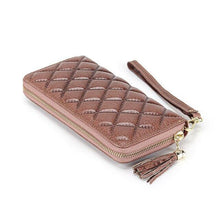 Load image into Gallery viewer, Genuine Leather Long Wallet Fashion Simple Elephant Zipper Purse
