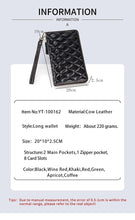 Load image into Gallery viewer, Genuine Leather Long Wallet Fashion Simple Elephant Zipper Purse
