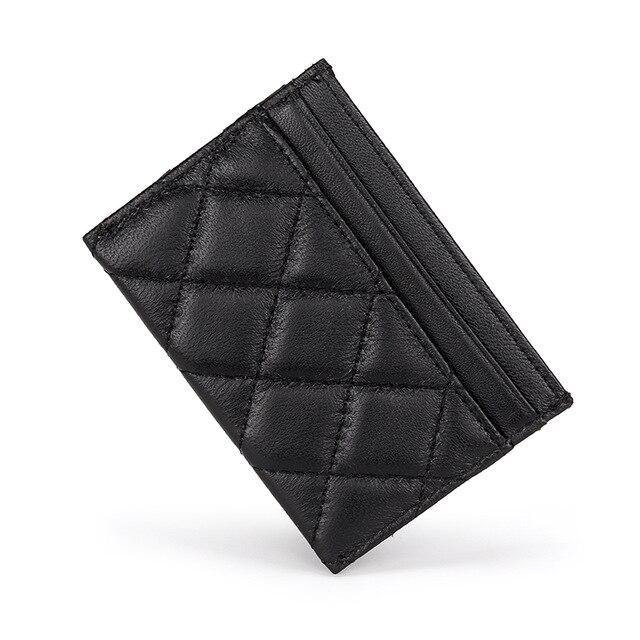 Sheepskin Card Wallet Women Ultra Thin Men Credit Card Holders